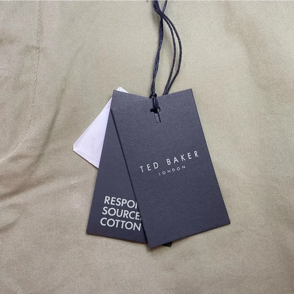 Ted Baker London Ashfrd Chino Shorts Sz 36 Pale Green Preppy Golf - Picture 3 of 9